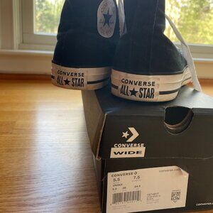 Chuck Taylor All Stars Black High-Top Canvas - Women's Size 7.5 Wide